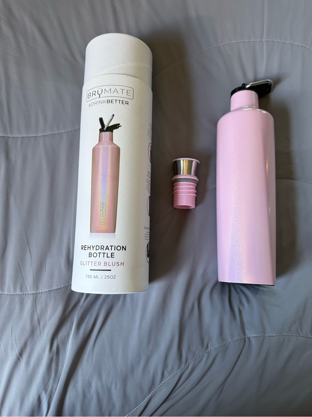 Brümate Glitter Blush Irredescent Rehydration Bottle - Pink 25 Oz